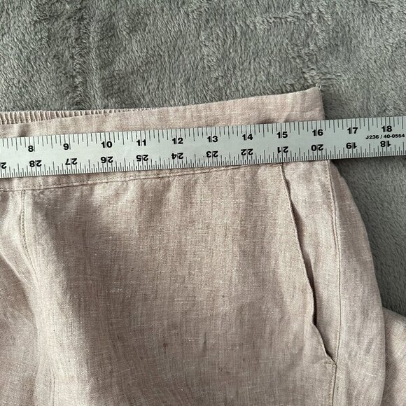 Sigrid Olsen 100% Linen Pull On Wide Leg Cropped Pants Size Large - Picture 3 of 6